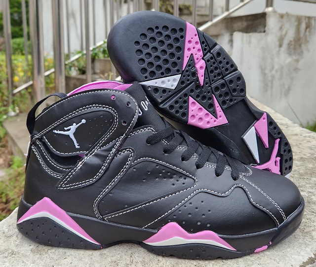 Women Air Jordan 7 Retro Black Pink